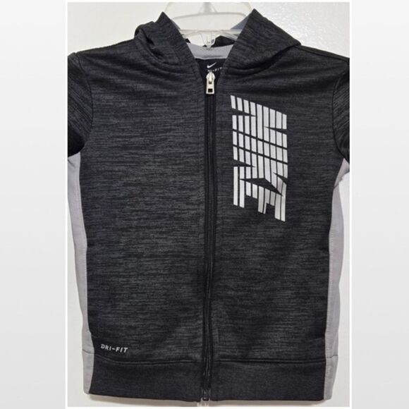 Nike Boys Track Jacket Full Zip Grey Long Sleeve Hoodie 4T - Picture 2 of 16